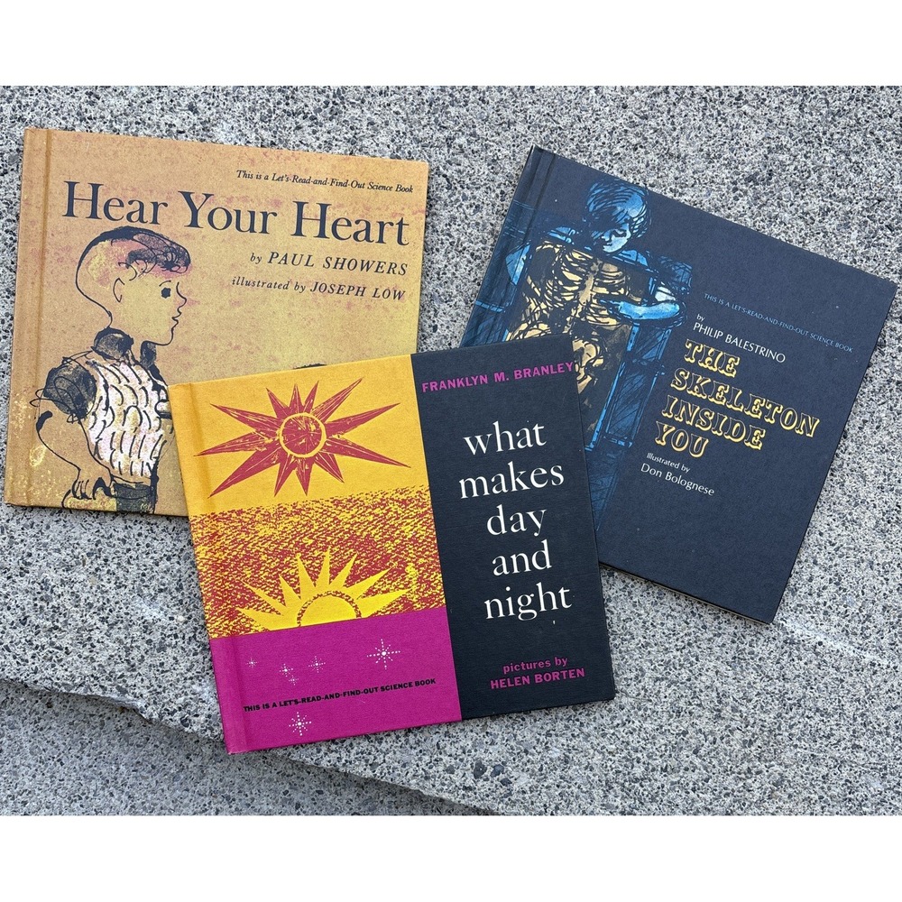Vintage Let's Read and Find Out Science Books Children's Hardcover Lot of 3